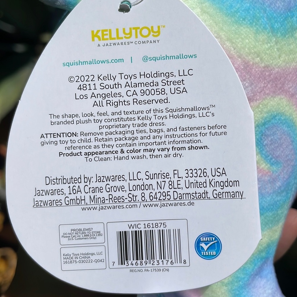 🌈Squishmallows Vive the Rainbow Tie-dye Axolotl - Picture 6 of 7